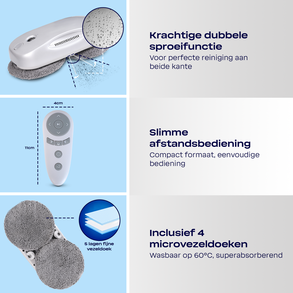 S9 Pro Window Cleaning Robot with Multi-functional Station, AI 3.0 Path Planning 3800pa Unique Frequency Conversion Power Suction Bilateral Ultrasonic Atomization Water Spray,Silver