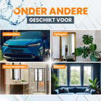 4-in-1 Raamwisser met telescoopsteel - Spons en sprayfunctie - 225 cm - Ruitenreiniger - Raamtrekker - Raamwasser – Ramenwasser