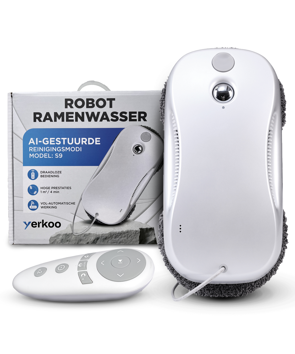 S9 Pro Window Cleaning Robot with Multi-functional Station, AI 3.0 Path Planning 3800pa Unique Frequency Conversion Power Suction Bilateral Ultrasonic Atomization Water Spray,Silver