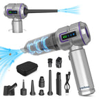 Yerkoo - Kruimeldief - Auto Stofzuiger - Handstofzuiger - Mini Stofzuiger - Stofzuiger Auto - Led scherm - Incl. Blaasfunctie