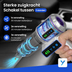 Yerkoo - Kruimeldief - Auto Stofzuiger - Handstofzuiger - Mini Stofzuiger - Stofzuiger Auto - Led scherm - Incl. Blaasfunctie