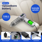 Yerkoo - Kruimeldief - Auto Stofzuiger - Handstofzuiger - Mini Stofzuiger - Stofzuiger Auto - Led scherm - Incl. Blaasfunctie