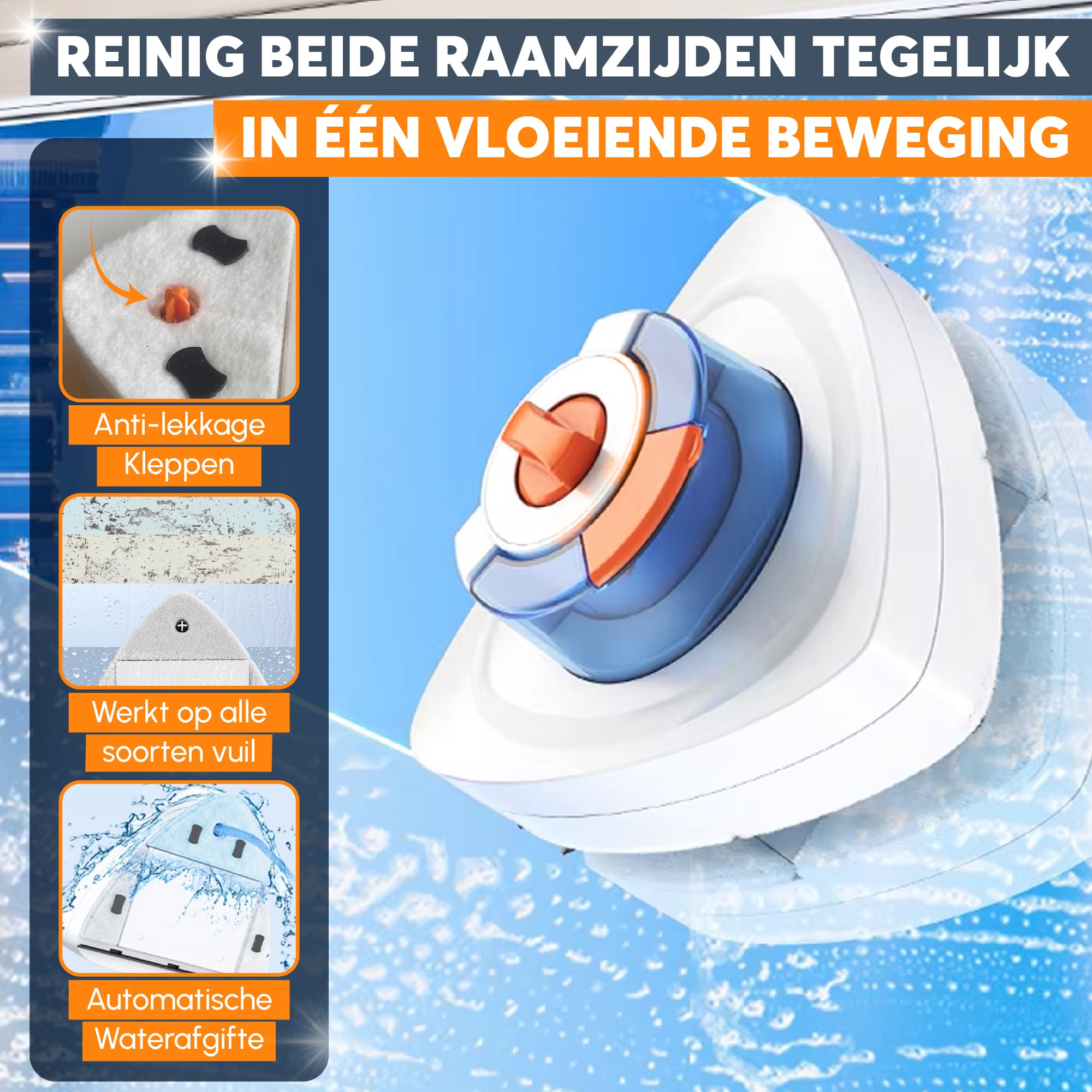 Magnetische Raamreiniger (8-40mm Universele Pasvorm) Dubbelglas raamreiniger
