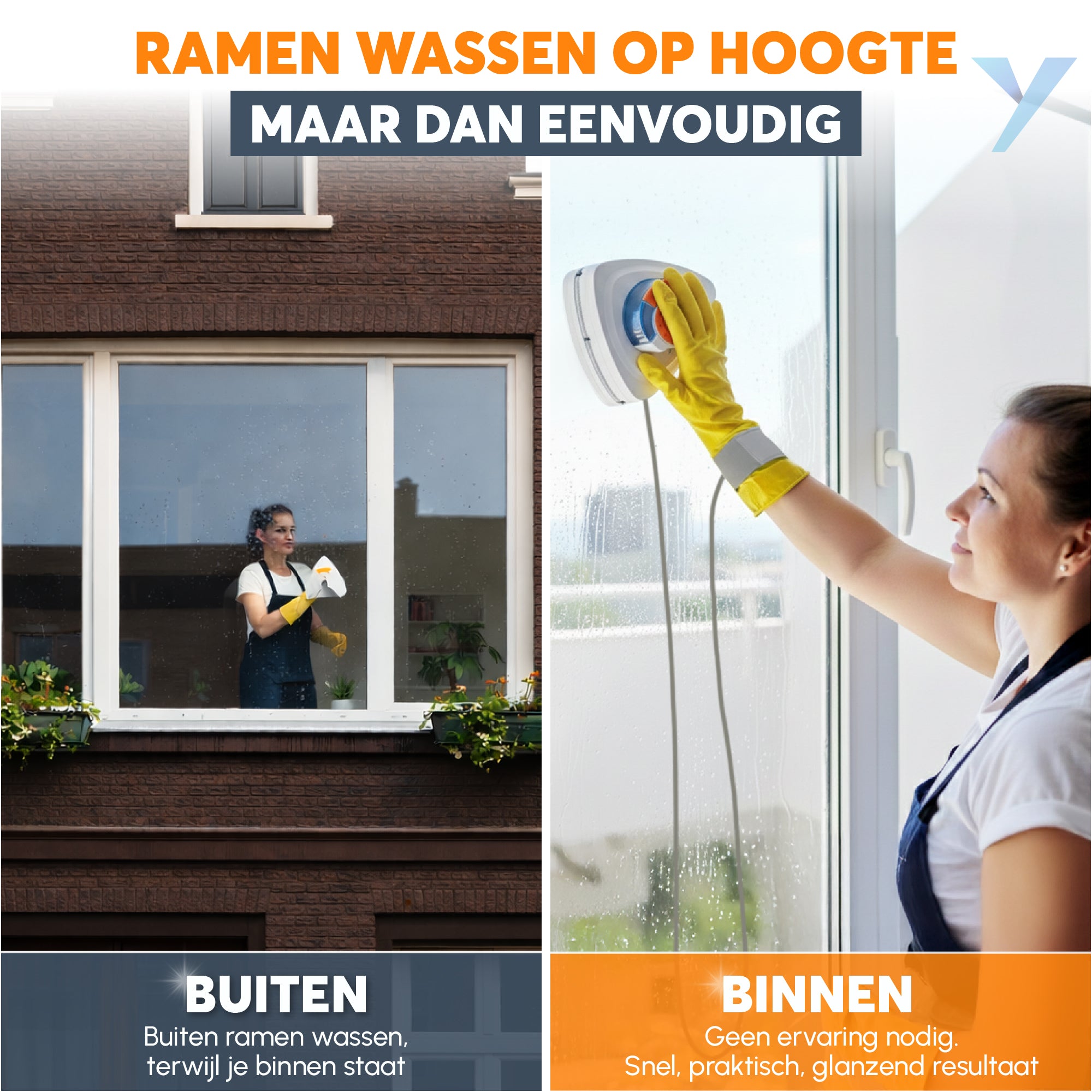Magnetische Raamreiniger (8-40mm Universele Pasvorm) Dubbelglas raamreiniger
