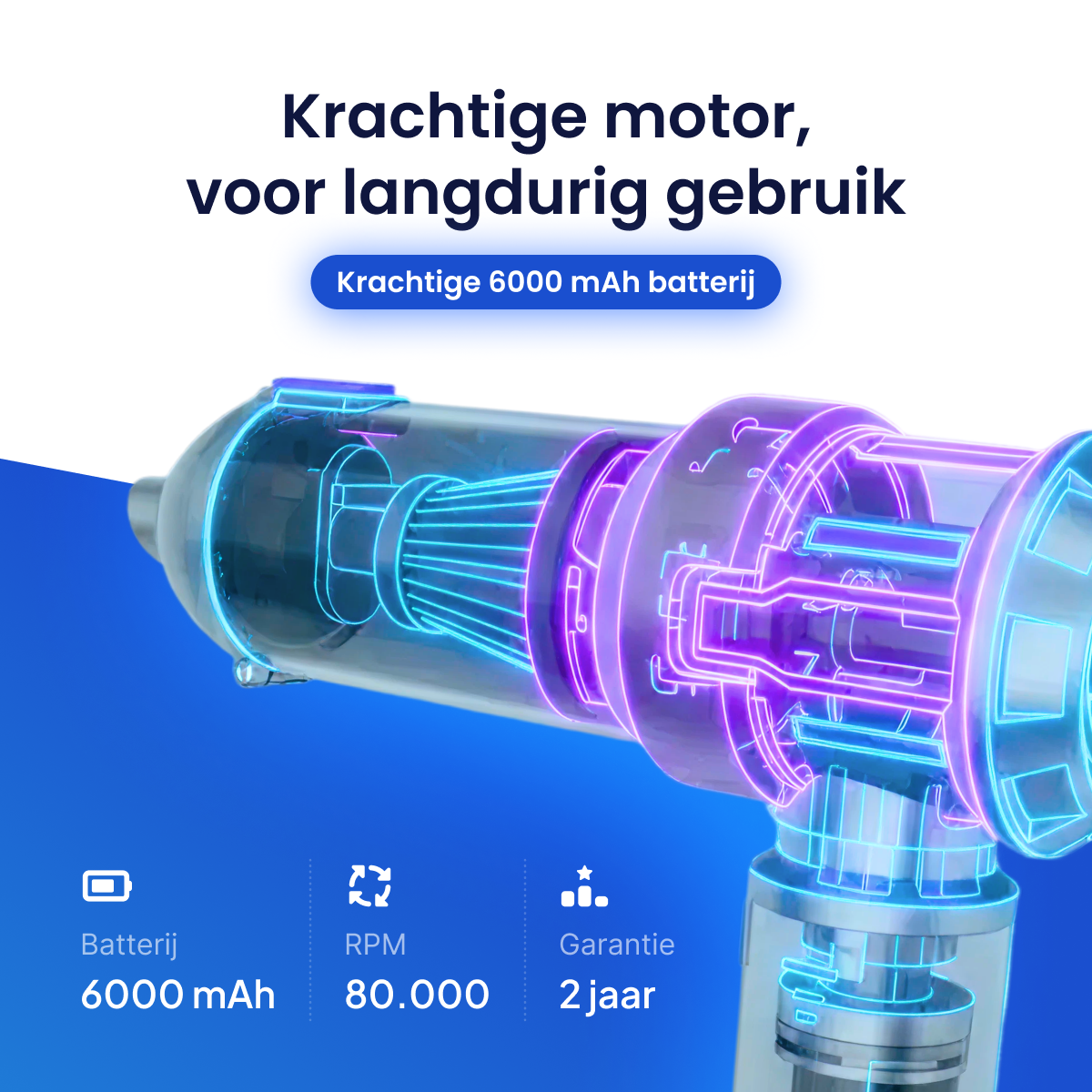 Yerkoo SwiftVac Mini Stofzuiger