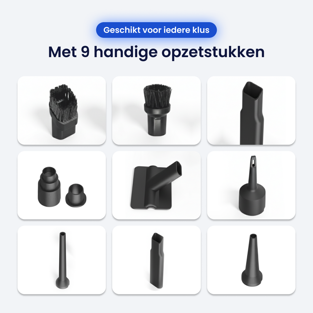 Yerkoo - Kruimeldief - Auto Stofzuiger - Handstofzuiger - Mini Stofzuiger - Stofzuiger Auto - Led scherm - Incl. Blaasfunctie